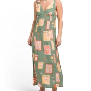 Paperheart Colorful Printed martini Maxi Dress